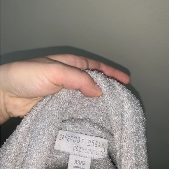 barefoot dreams cardigan cozy chic lite size xs/s Gray - Picture 3 of 3
